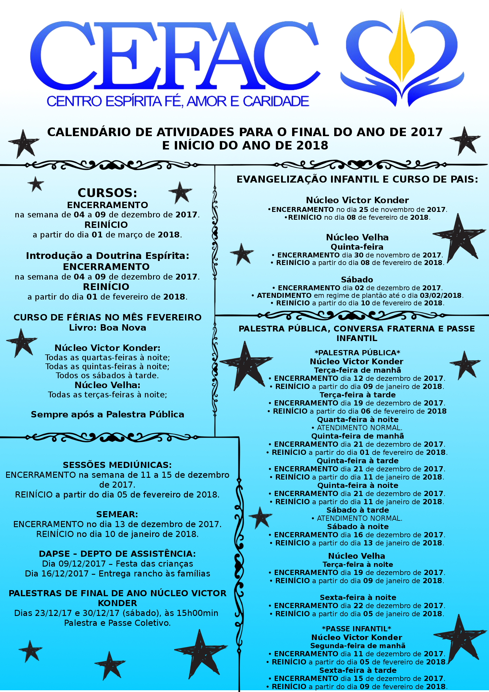 Atividades do final do ano