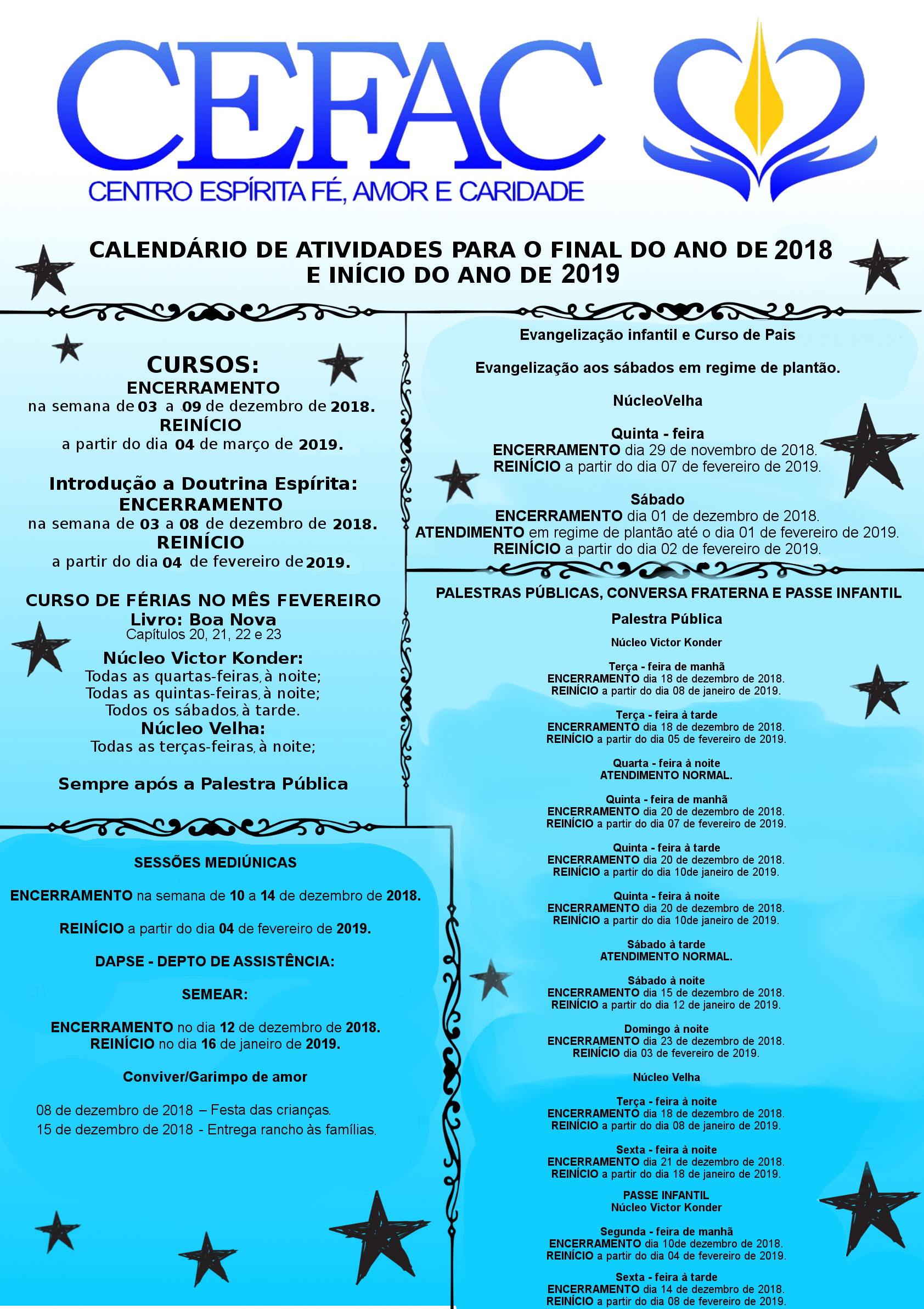 Calendário de fim de ano