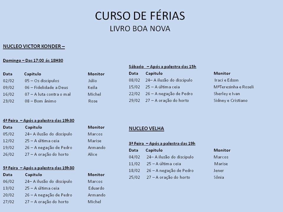Curso de Férias