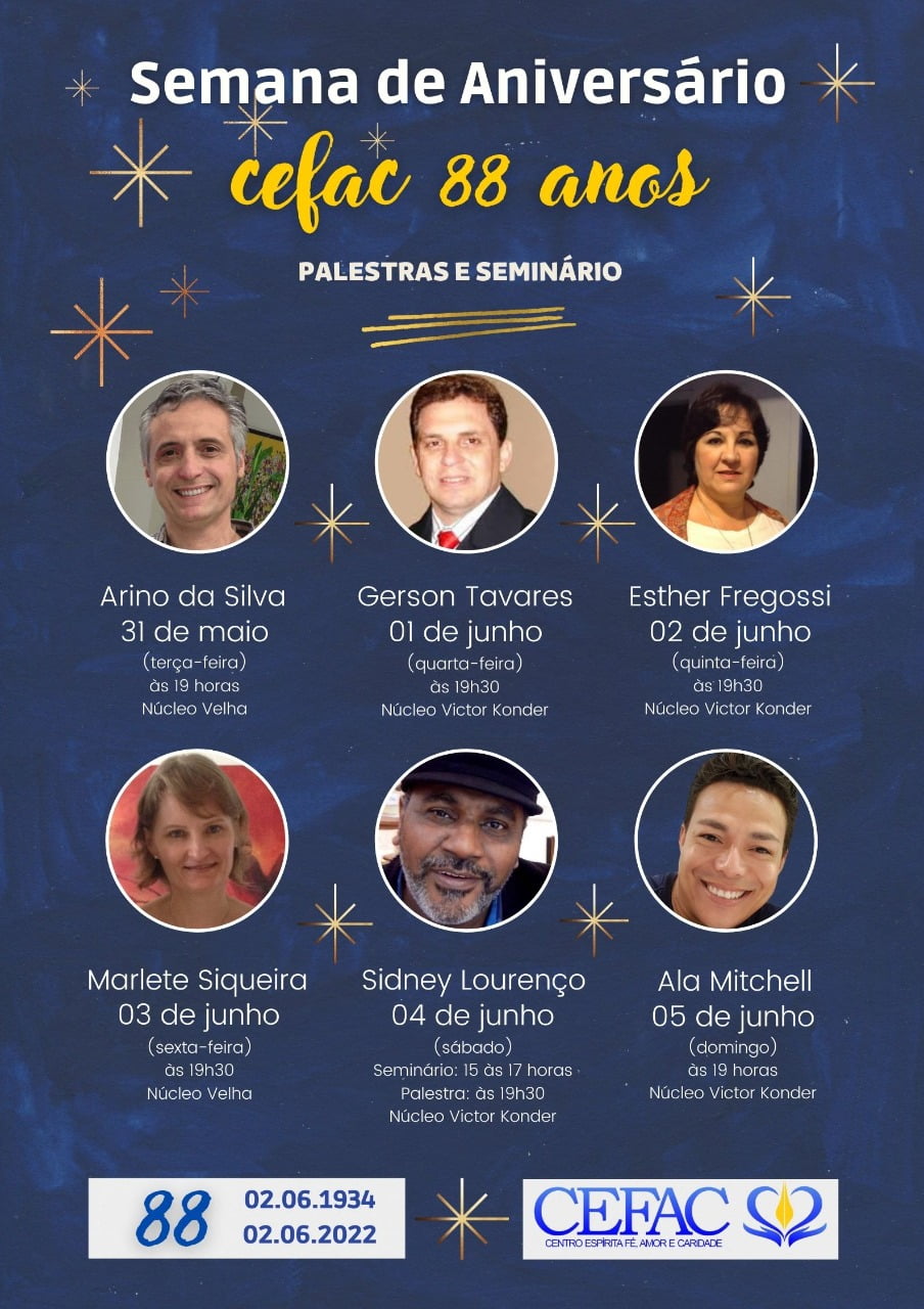 CEFAC 88 ANOS! Programação especial na semana comemorativa de nosso aniversário