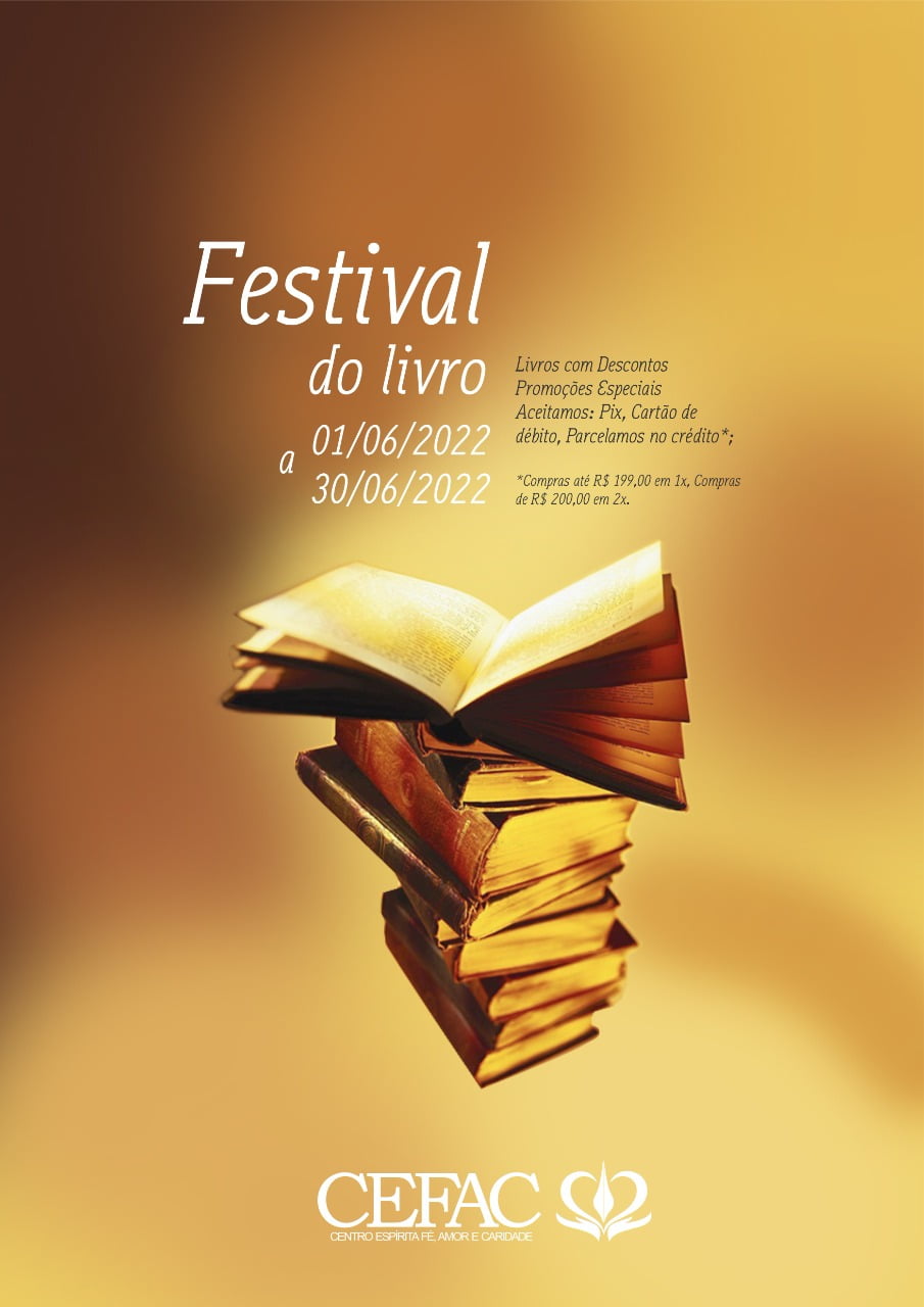 Nosso Festival do Livro de 01/06 a 30/06/22.