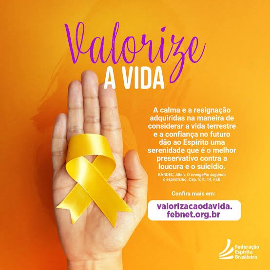 Setembro Amarelo – Mês de valorização da vida