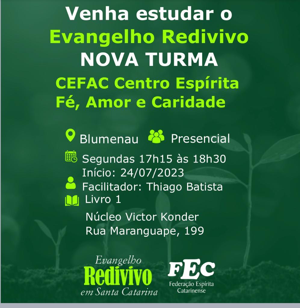 Ainda dá tempo para começar a estudar o EVANGELHO REDIVIVO!