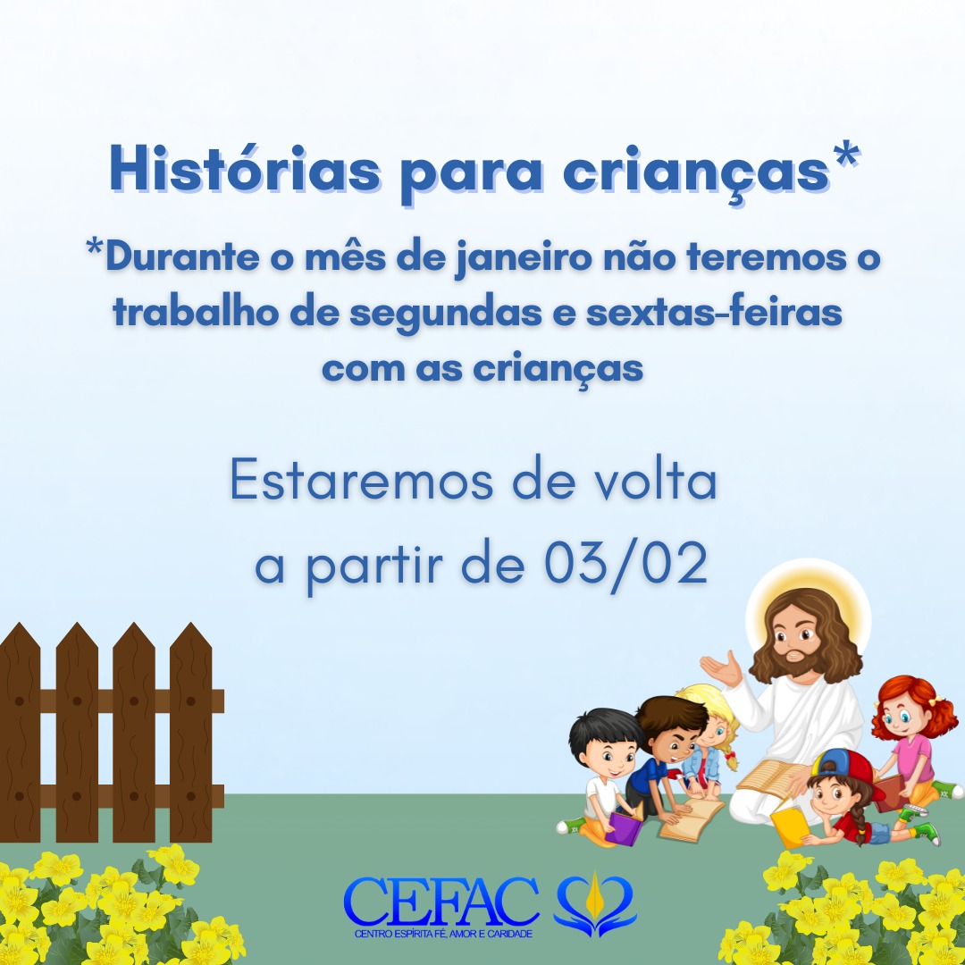 Histórias para crianças: reinício em fevereiro