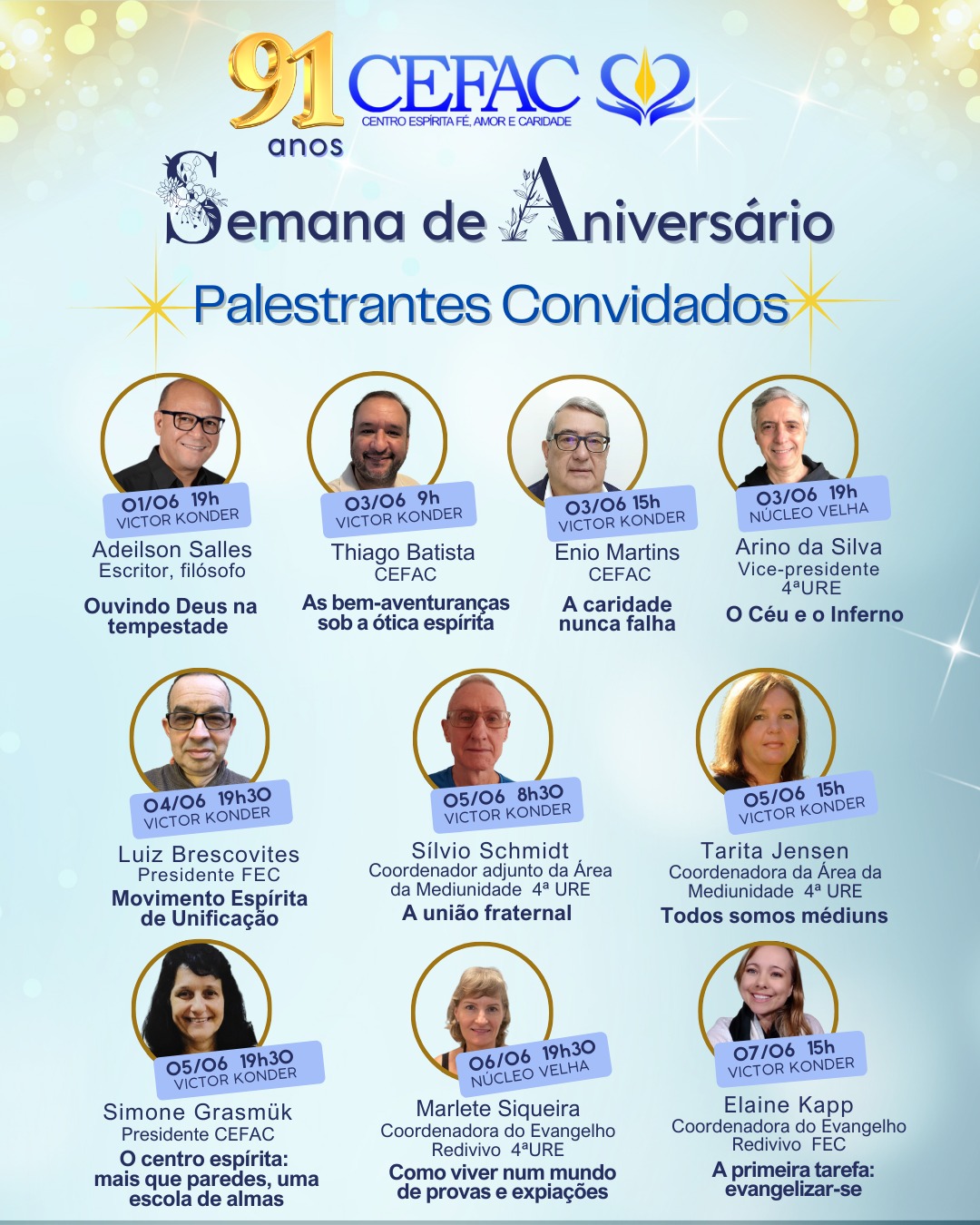 CEFAC 91 ANOS! Venha comemorar conosco!