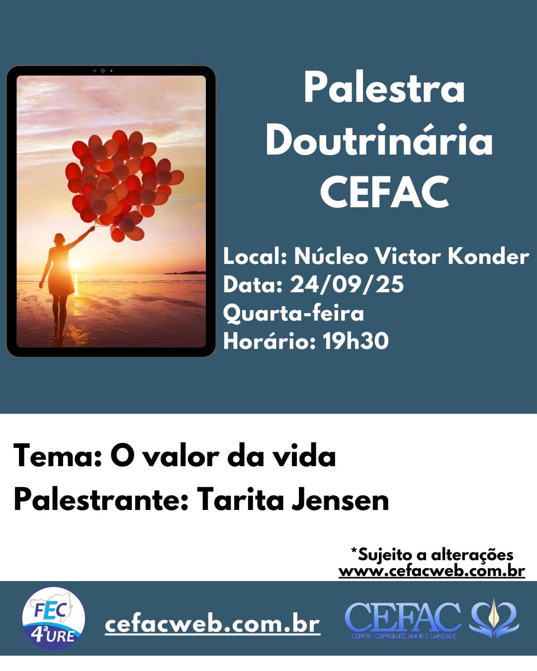 Palestra on-line ou presencial, quarta-feira, dia 24/09/2025, com leitura de Libras