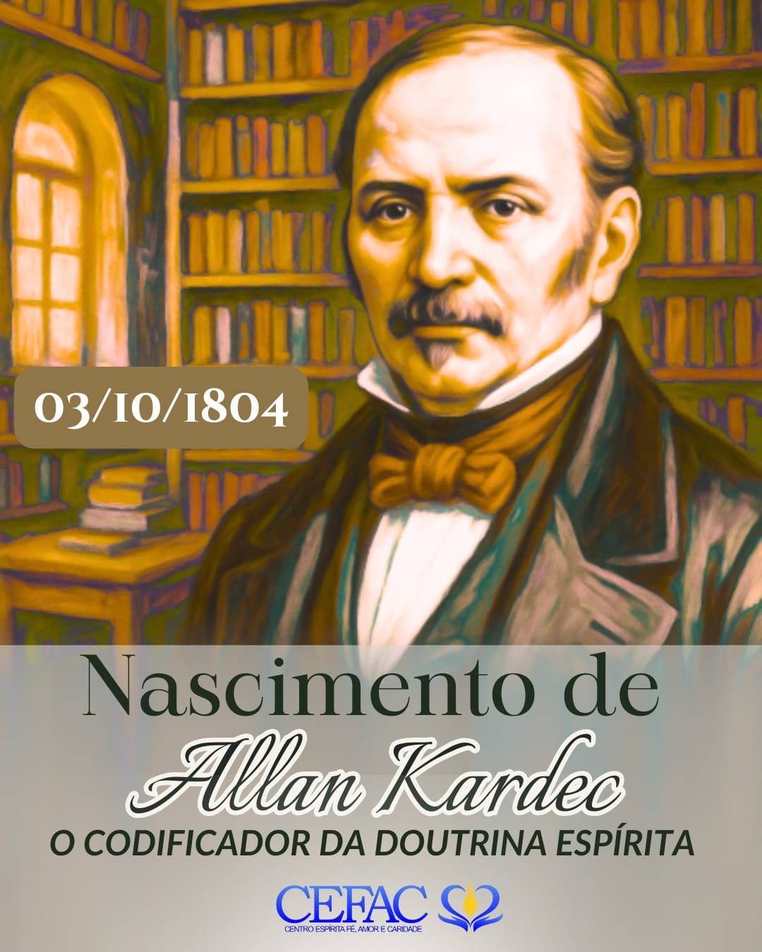 Aniversário de nascimento de Allan Kardec, o codificador da Doutrina Espírita
