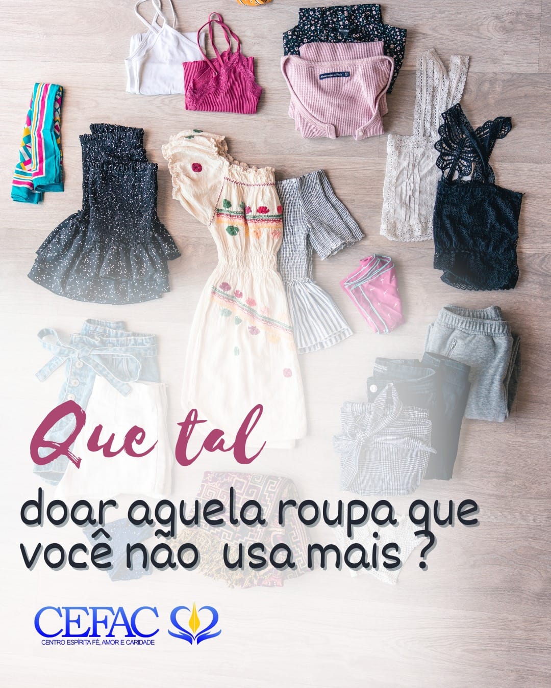 Campanha de doação de roupas…