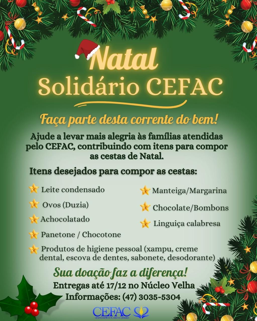 Colabore com nosso Natal Solidário