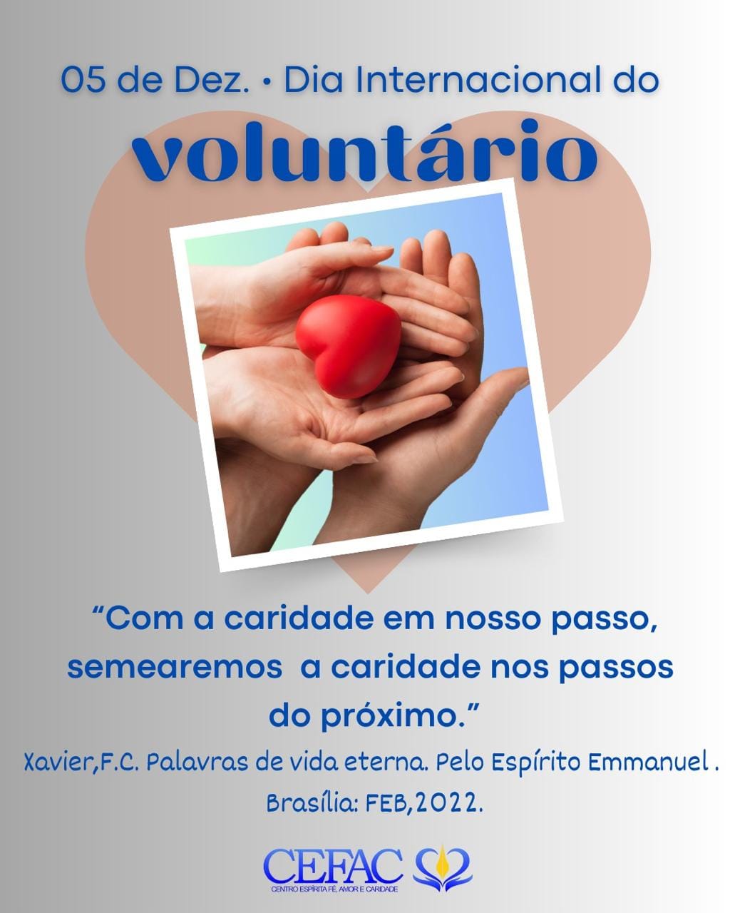 Parabéns voluntário!