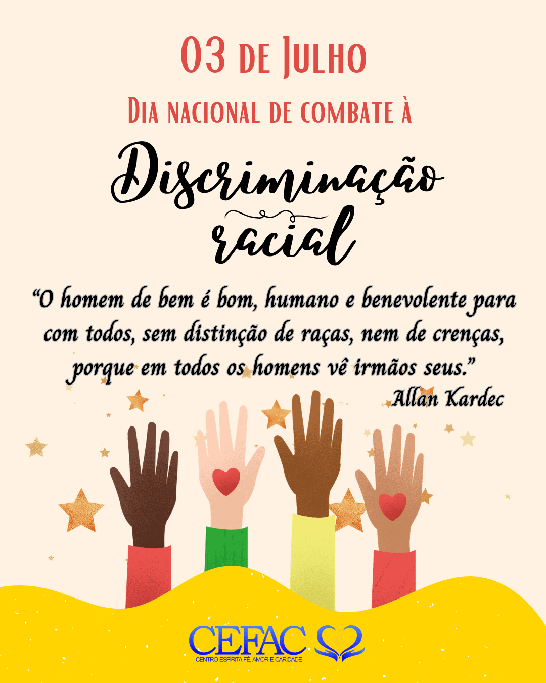 03 de Julho | Dia Nacional de Combate à Discriminação Racial
