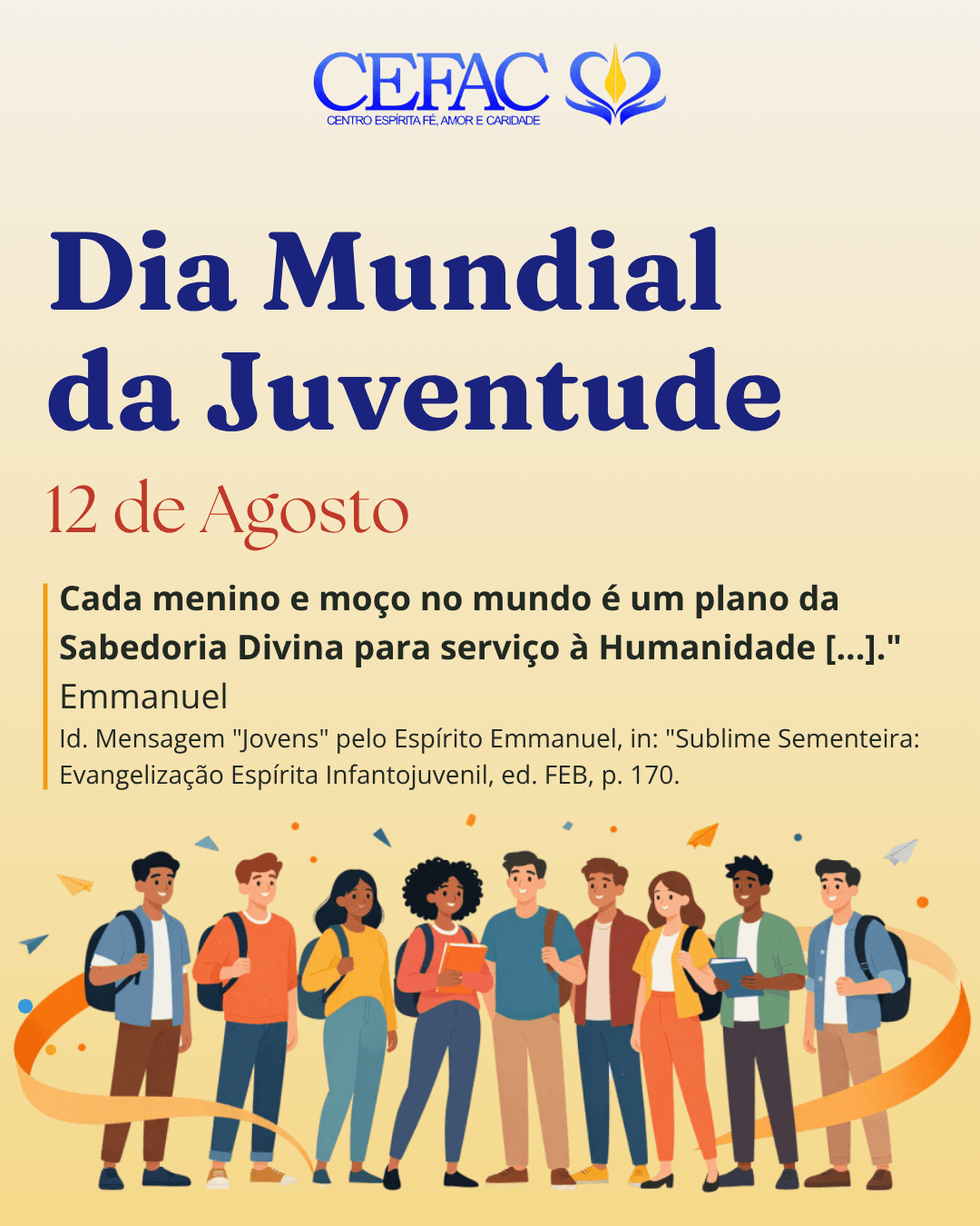 Que a luz do Evangelho guie nossos jovens!