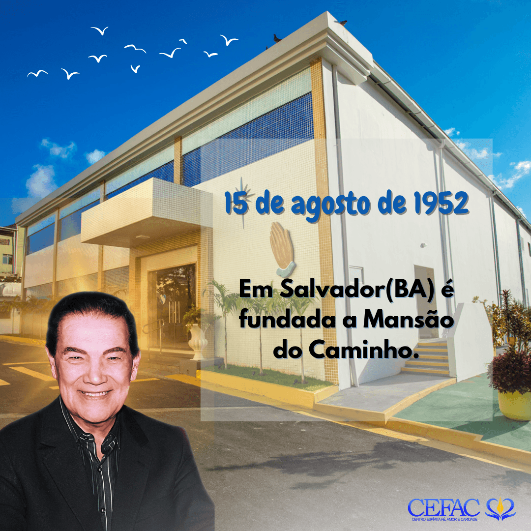 Hoje celebramos os 74 anos da Mansão do Caminho