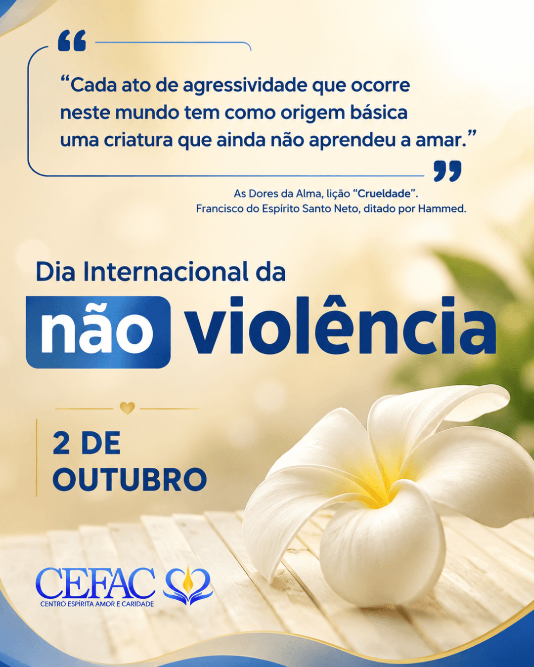 Cultivar a Paz, Viver o Amor