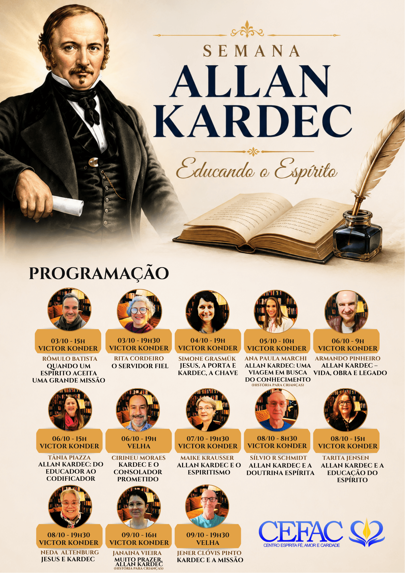 Semana Allan Kardec | 03 a 09 de outubro