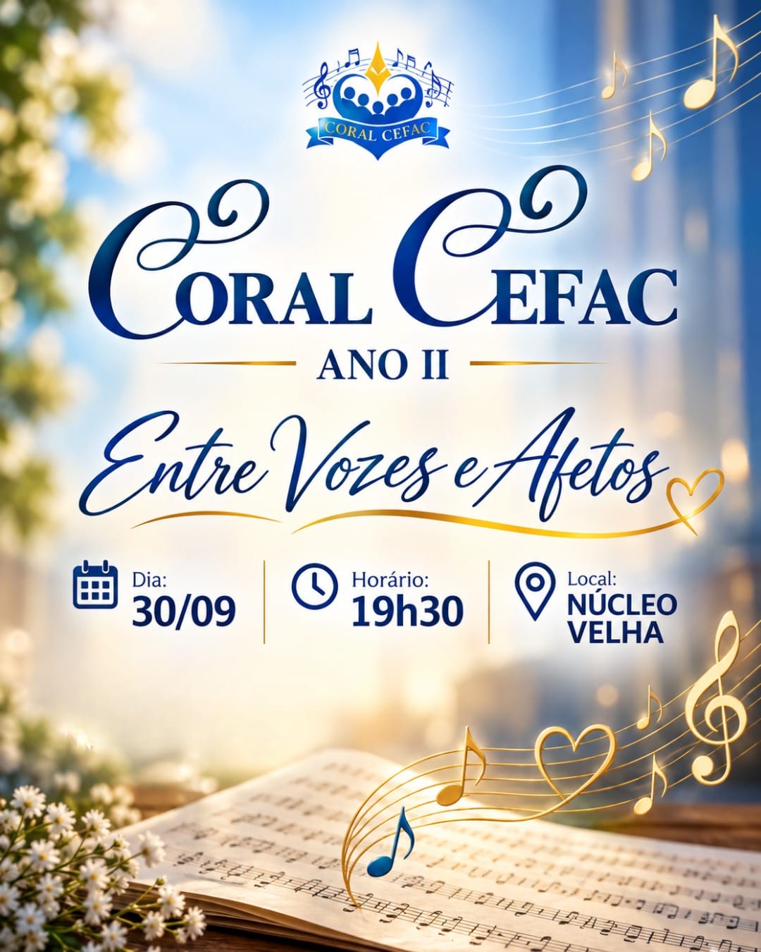 Coral Cefac celebra 2 anos com apresentação especial